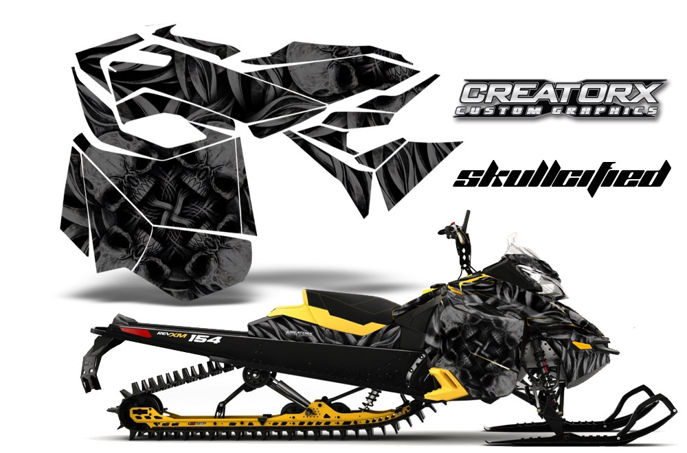 Skidoo Rev XM Graphics Kit Skullcified Black YB